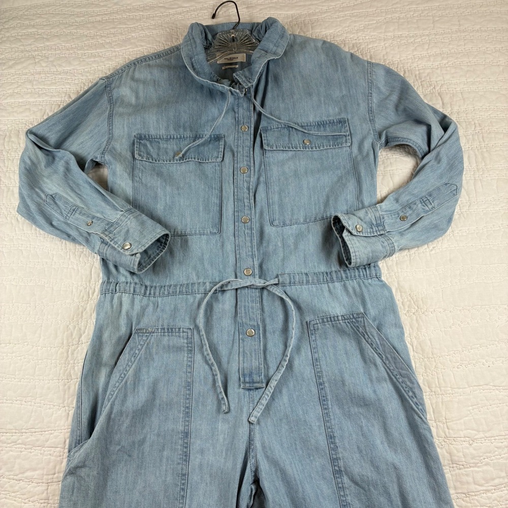 Isabel Marant Etoile Marvin Jumpsuit US 2 Light Blue Denim Utility Boiler Suit
